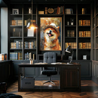 Joyful Shiba Inu Impressionistic Artistic Animal Poster PosterGoat