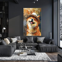 Joyful Shiba Inu Impressionistic Artistic Animal Poster PosterGoat
