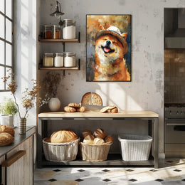 Joyful Shiba Inu Impressionistic Artistic Animal Poster PosterGoat