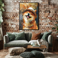 Joyful Shiba Inu Impressionistic Artistic Animal Poster PosterGoat