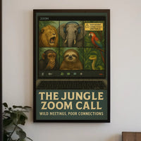 Jungle-Themed Virtual Meeting Animal Poster PosterGoat
