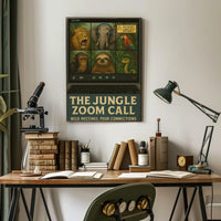 Jungle-Themed Virtual Meeting Animal Poster PosterGoat