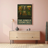 Jungle-Themed Virtual Meeting Animal Poster PosterGoat