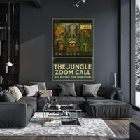 Jungle-Themed Virtual Meeting Animal Poster PosterGoat