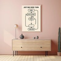 Just One More Turn Gaming Flowchart Pop Culture Poster PosterGoat