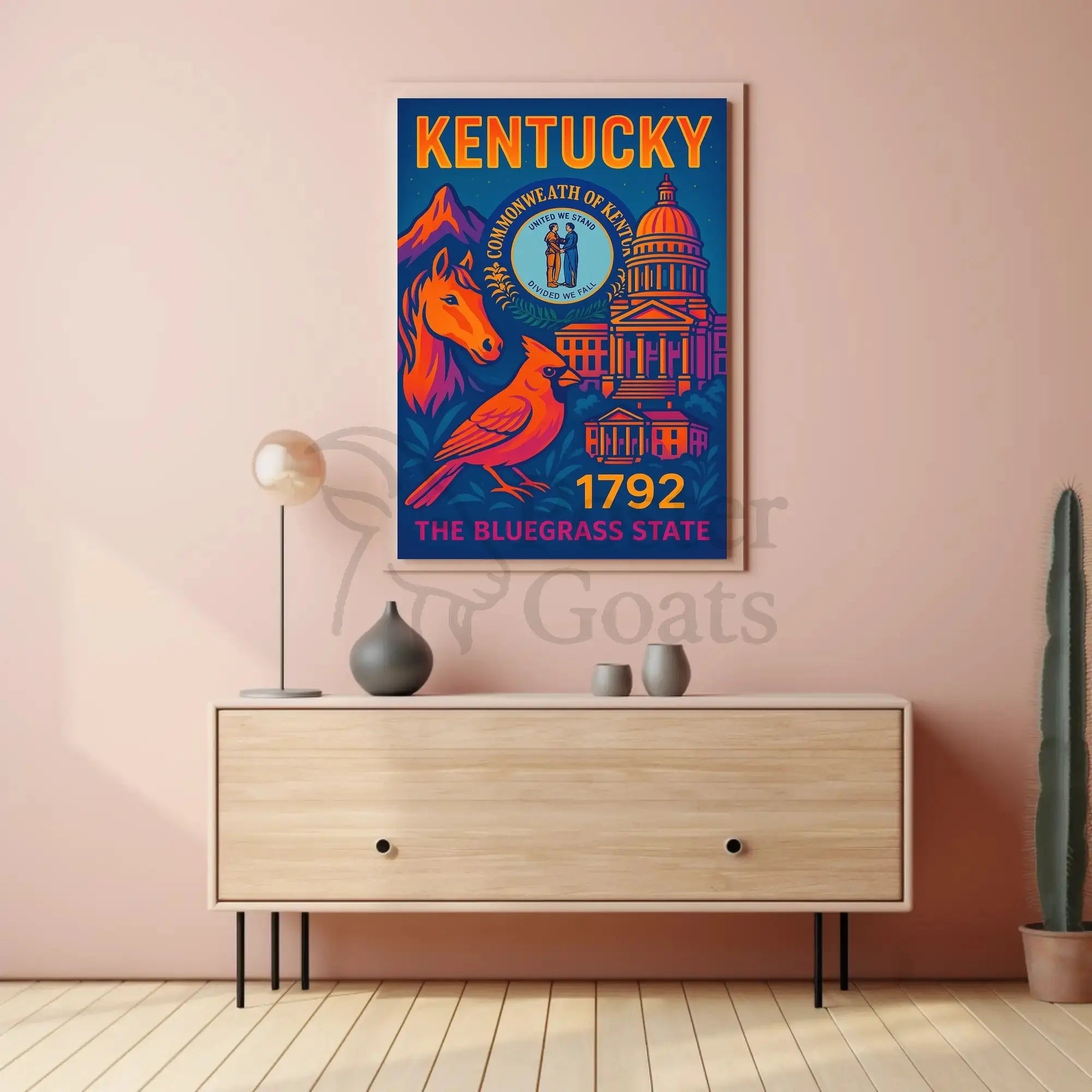 KENTUCKY STATE PRIDE VINTAGE TRAVEL POSTER PosterGoat
