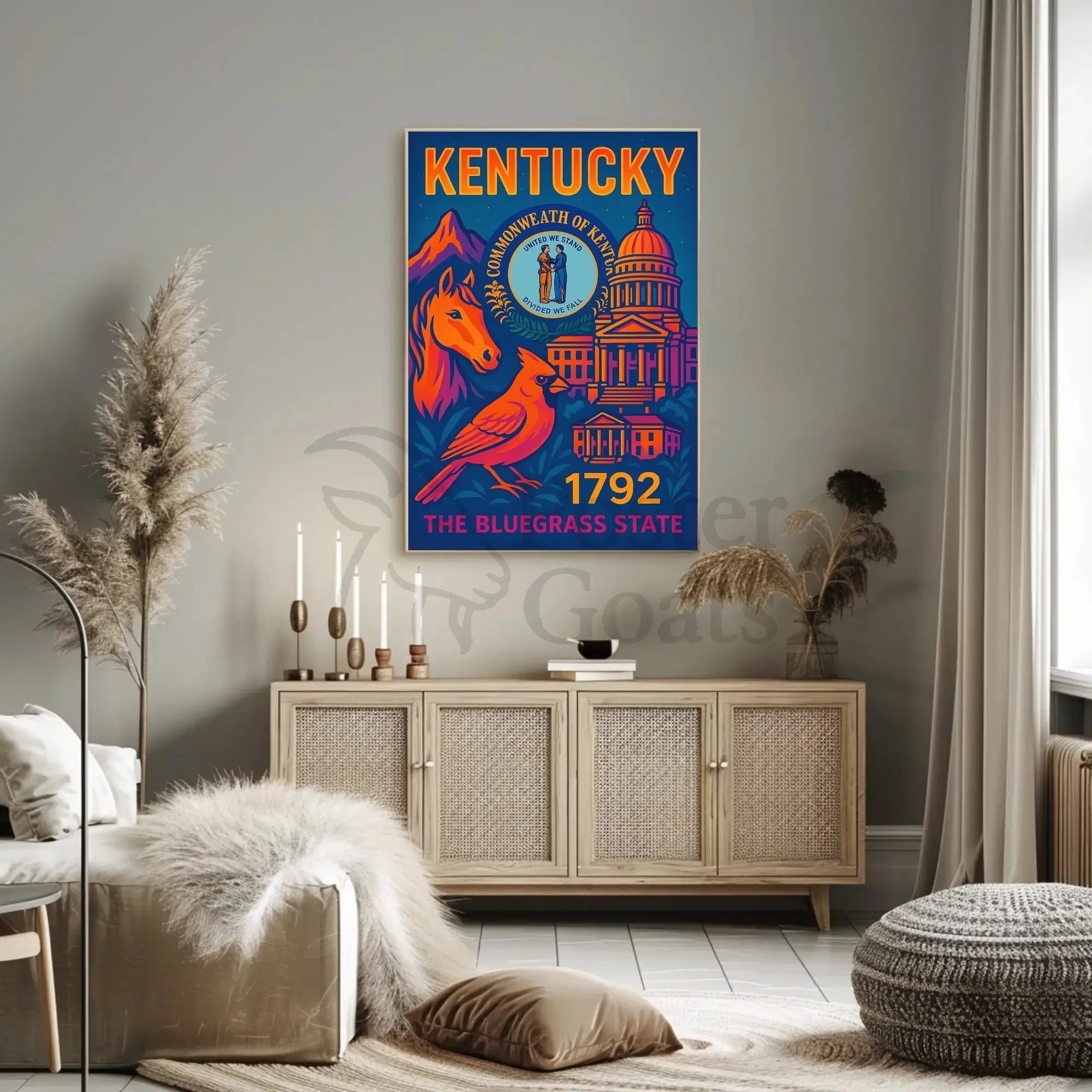 KENTUCKY STATE PRIDE VINTAGE TRAVEL POSTER PosterGoat