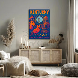 KENTUCKY STATE PRIDE VINTAGE TRAVEL POSTER PosterGoat