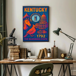 KENTUCKY STATE PRIDE VINTAGE TRAVEL POSTER PosterGoat