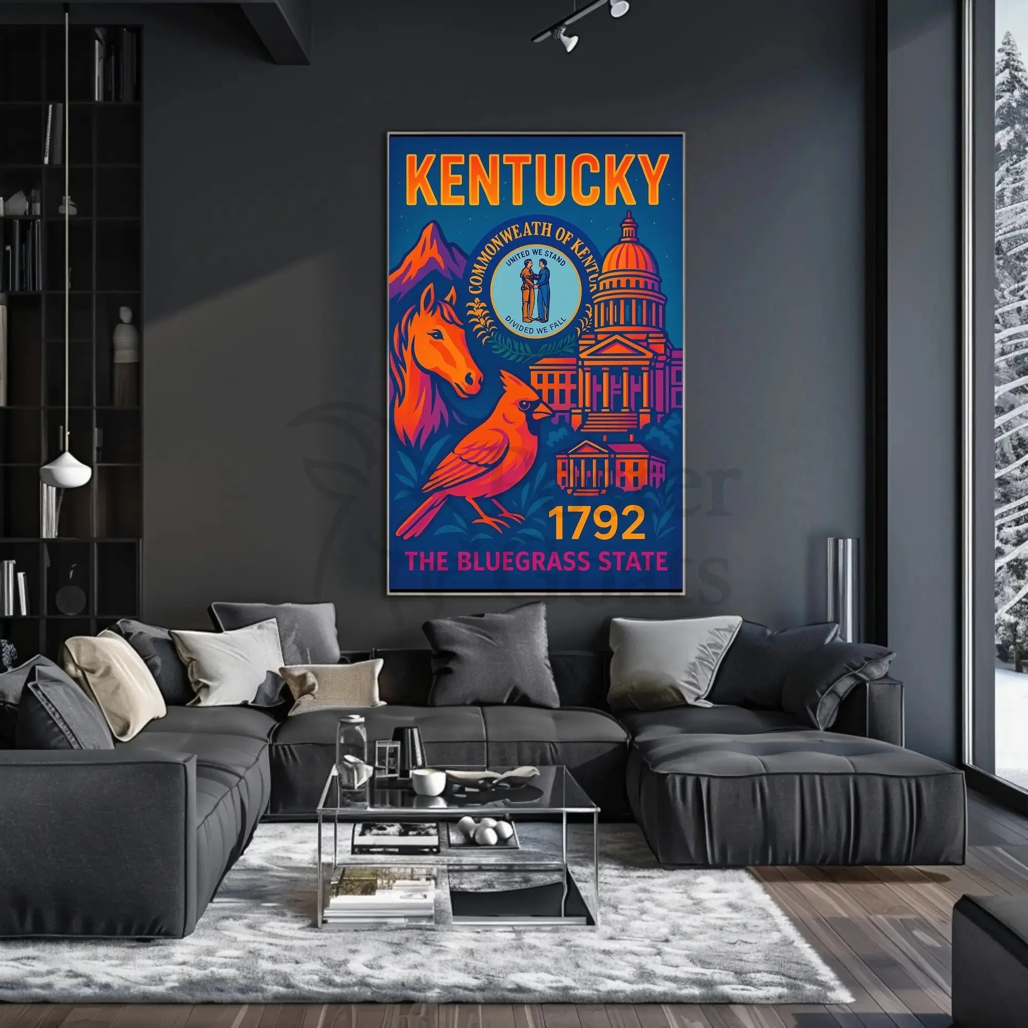 KENTUCKY STATE PRIDE VINTAGE TRAVEL POSTER PosterGoat