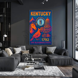 KENTUCKY STATE PRIDE VINTAGE TRAVEL POSTER PosterGoat