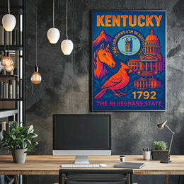 KENTUCKY STATE PRIDE VINTAGE TRAVEL POSTER PosterGoat