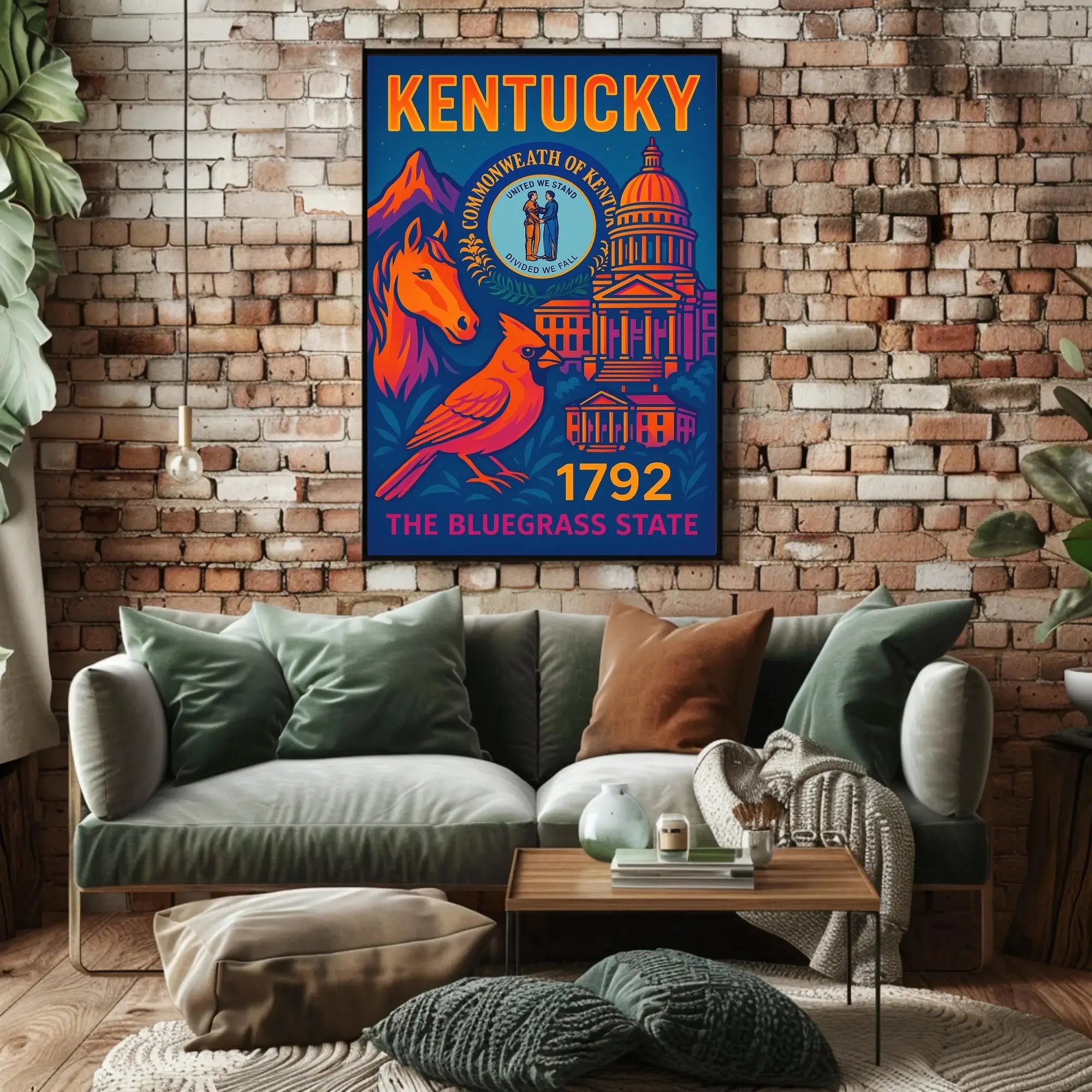 KENTUCKY STATE PRIDE VINTAGE TRAVEL POSTER PosterGoat