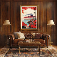 Kagoshima Cherry Blossoms Scenic Travel Poster PosterGoat