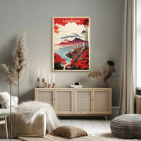 Kagoshima Cherry Blossoms Scenic Travel Poster PosterGoat