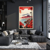 Kagoshima Cherry Blossoms Scenic Travel Poster PosterGoat