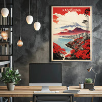 Kagoshima Cherry Blossoms Scenic Travel Poster PosterGoat