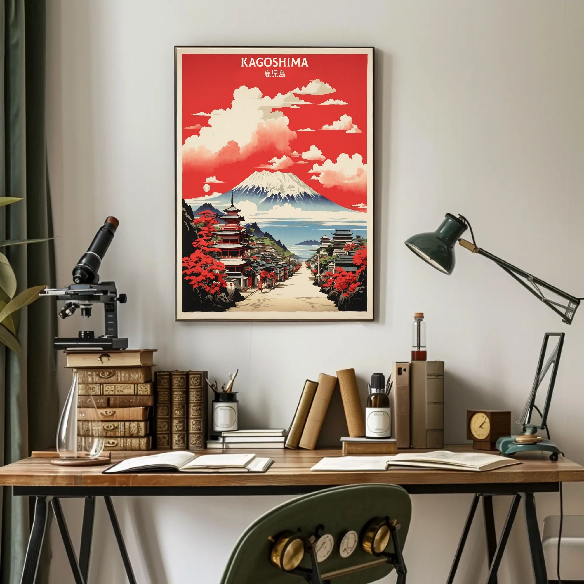 Kagoshima's Vibrant Scenic Beauty Travel Poster PosterGoat