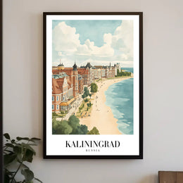 Kaliningrad Coastal Charm: Vintage Travel Poster PosterGoat