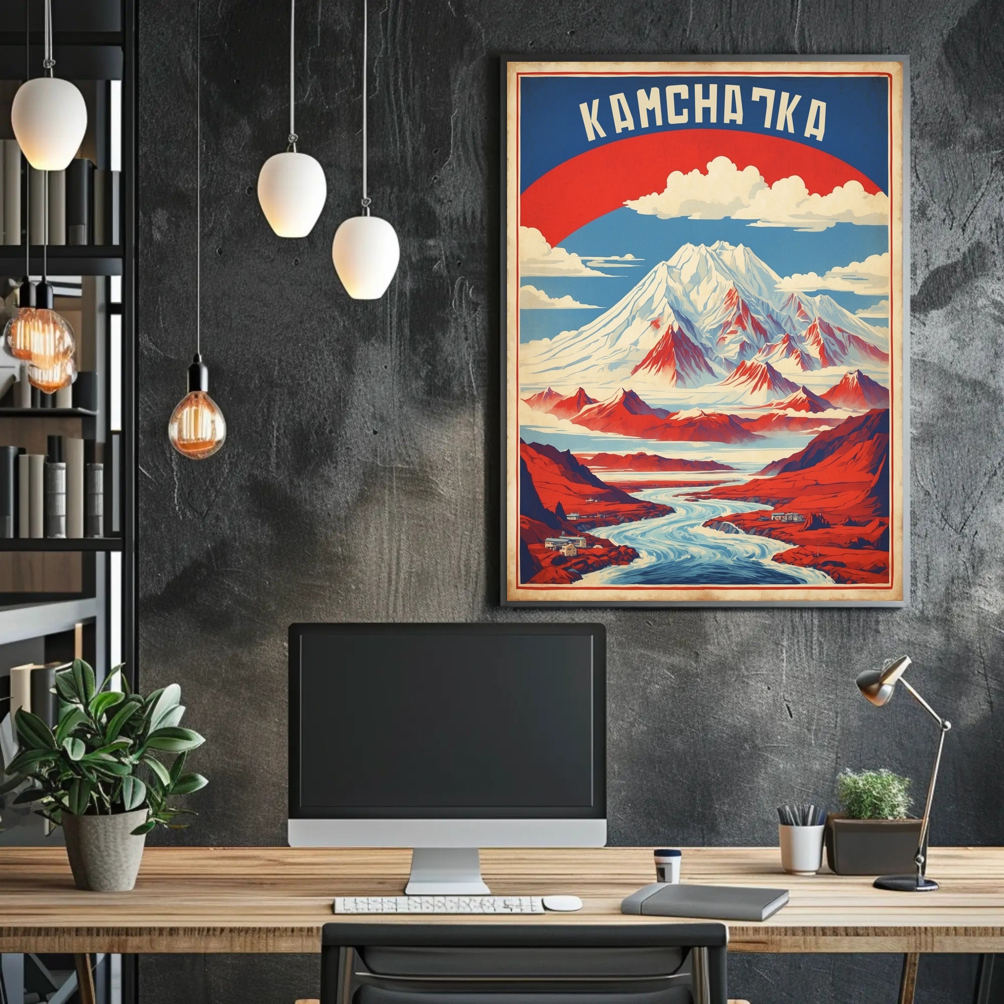 Kamchatka Peninsula Vintage Travel Poster PosterGoat
