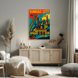 Kansas City Jazz Heritage Art Print Cultural Poster PosterGoat