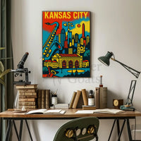 Kansas City Jazz Heritage Art Print Cultural Poster PosterGoat