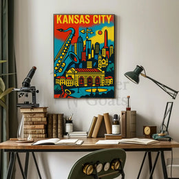 Kansas City Jazz Heritage Art Print Cultural Poster PosterGoat