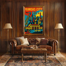 Kansas City Jazz Heritage Art Print Cultural Poster PosterGoat