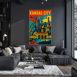 Kansas City Jazz Heritage Art Print Cultural Poster PosterGoat