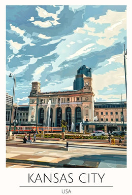 Kansas City Union Station Travel Poster PosterGoat