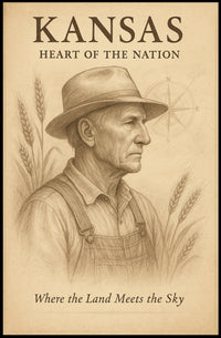 Kansas Heart of the Nation Poster PosterGoat