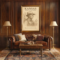 Kansas Heart of the Nation Poster PosterGoat