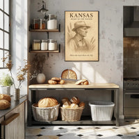 Kansas Heart of the Nation Poster PosterGoat