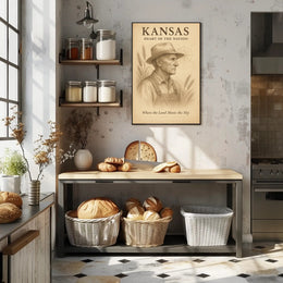 Kansas Heart of the Nation Poster PosterGoat