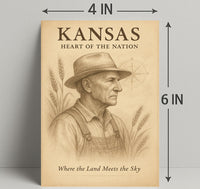 Kansas Heart of the Nation Poster PosterGoat