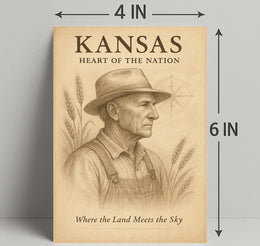 Kansas Heart of the Nation Poster PosterGoat