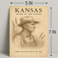 Kansas Heart of the Nation Poster PosterGoat