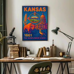 Kansas Heritage Vintage Travel Poster PosterGoat