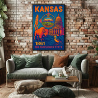 Kansas Heritage Vintage Travel Poster PosterGoat
