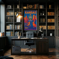 Kansas Sunflower State Celebration Cultural or Heritage Poster PosterGoat