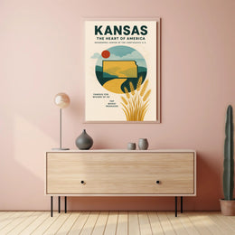 Kansas The Heart of America Poster PosterGoat