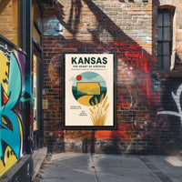 Kansas The Heart of America Poster PosterGoat