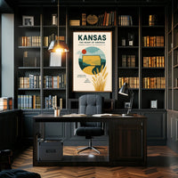 Kansas The Heart of America Poster PosterGoat