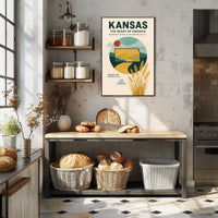 Kansas The Heart of America Poster PosterGoat