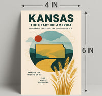 Kansas The Heart of America Poster PosterGoat