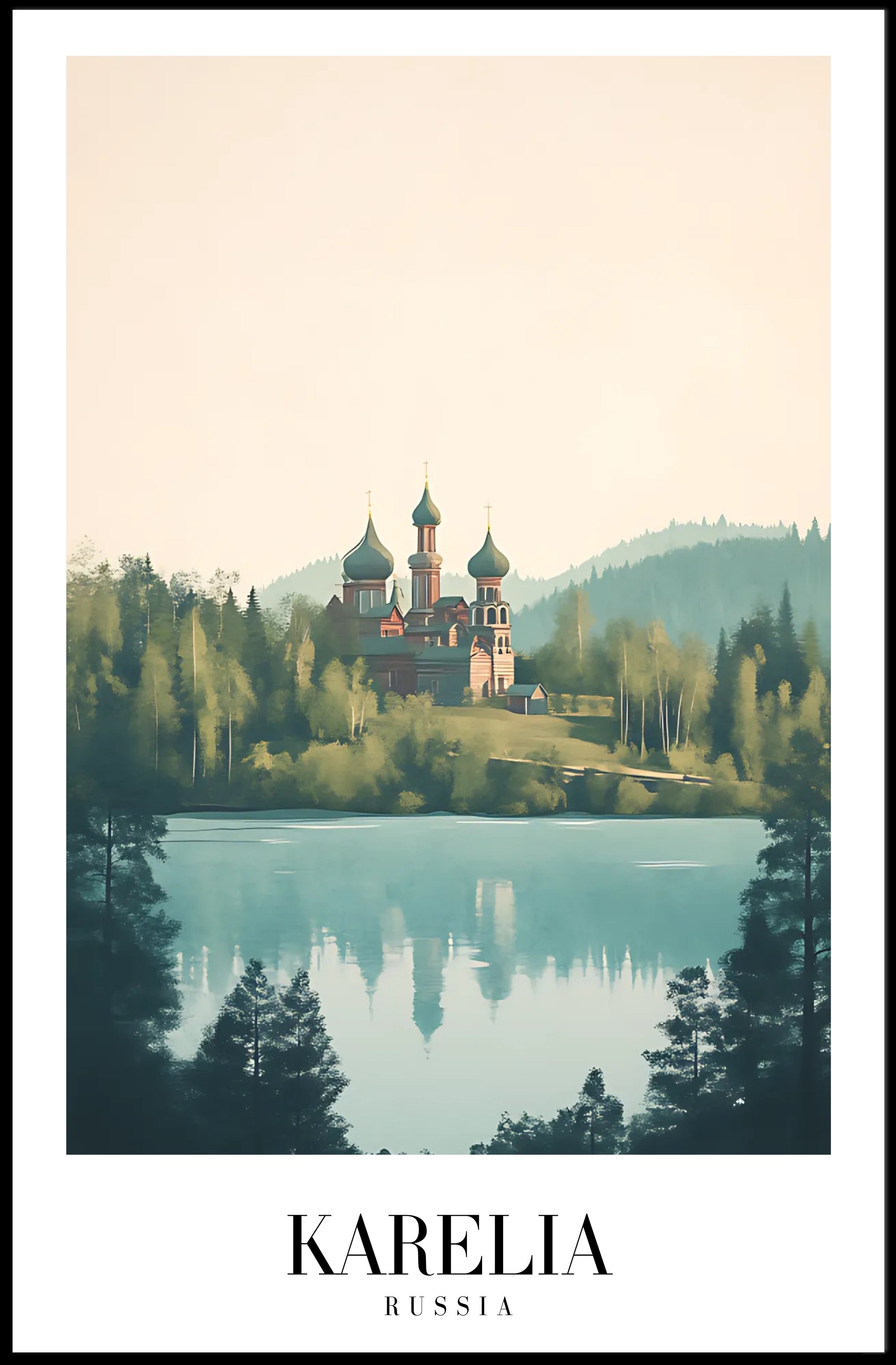 Karelia Russia Scenic Travel Landscape Poster PosterGoat