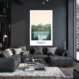 Karelia Russia Scenic Travel Landscape Poster PosterGoat