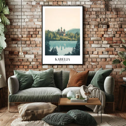 Karelia Russia Scenic Travel Landscape Poster PosterGoat
