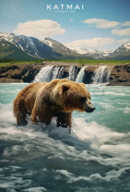 Katmai National Park Bear Adventure National Park Poster PosterGoat