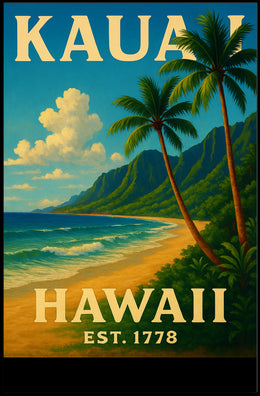 Kauai, Hawaii Est. 1778 Poster PosterGoat
